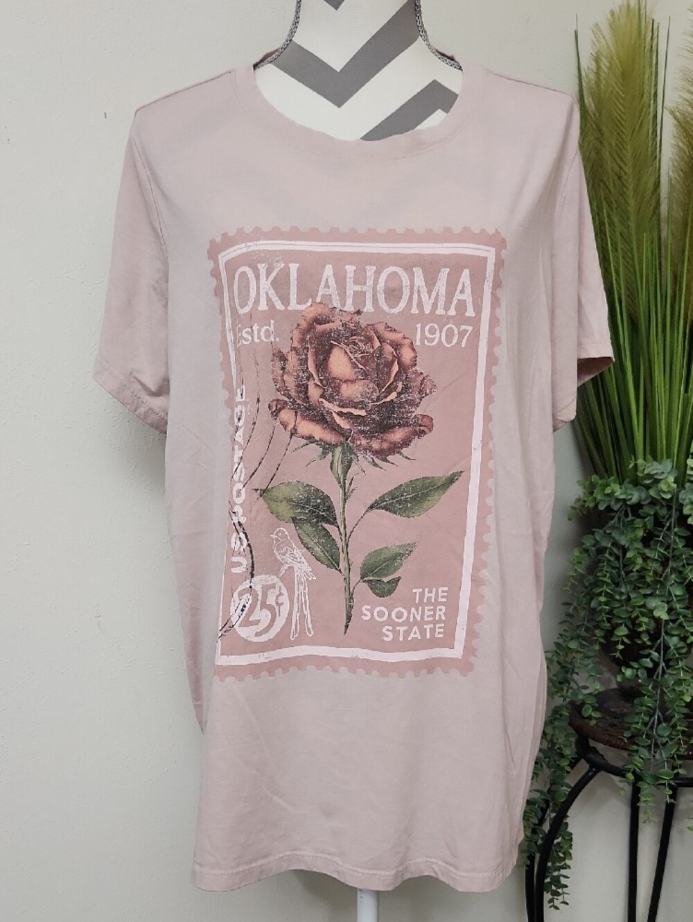 Maurices Oklahoma Rose Graphic Tee - Dusty Pink